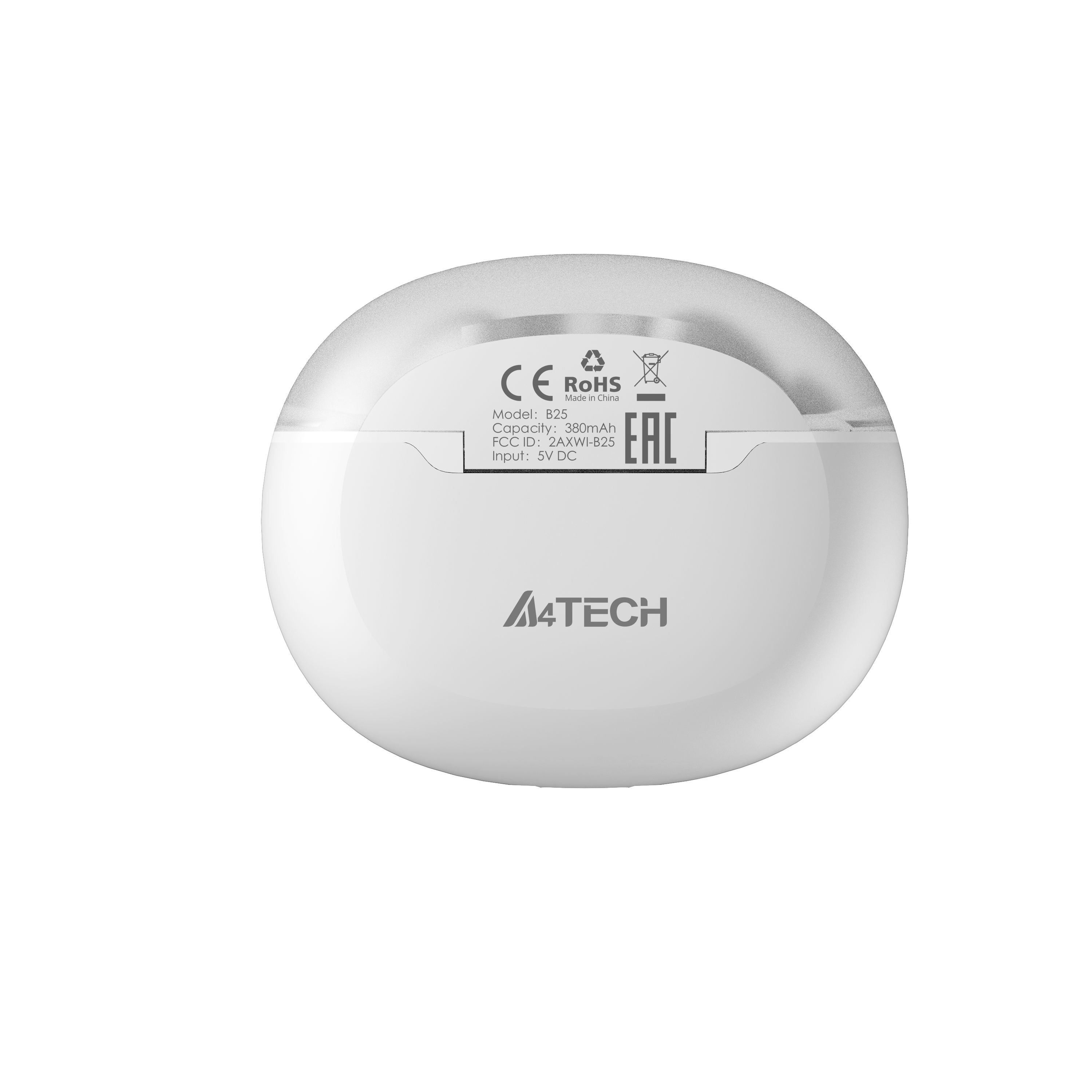 A4Tech B25 True Wireless Earphones White with crystal-clear sound, rich bass, and reliable Bluetooth connection in Pakistan