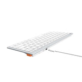 A4Tech FBX51C Bluetooth & 2.4G Wireless Keyboard White with silent keys, elegant design, and seamless typing in Pakistan