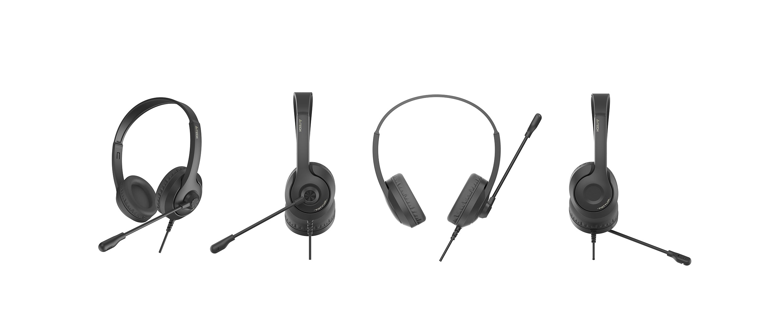 A4Tech FH100U Stereo Headset with clear audio, noise-canceling microphone, and comfortable over-ear design in Pakistan