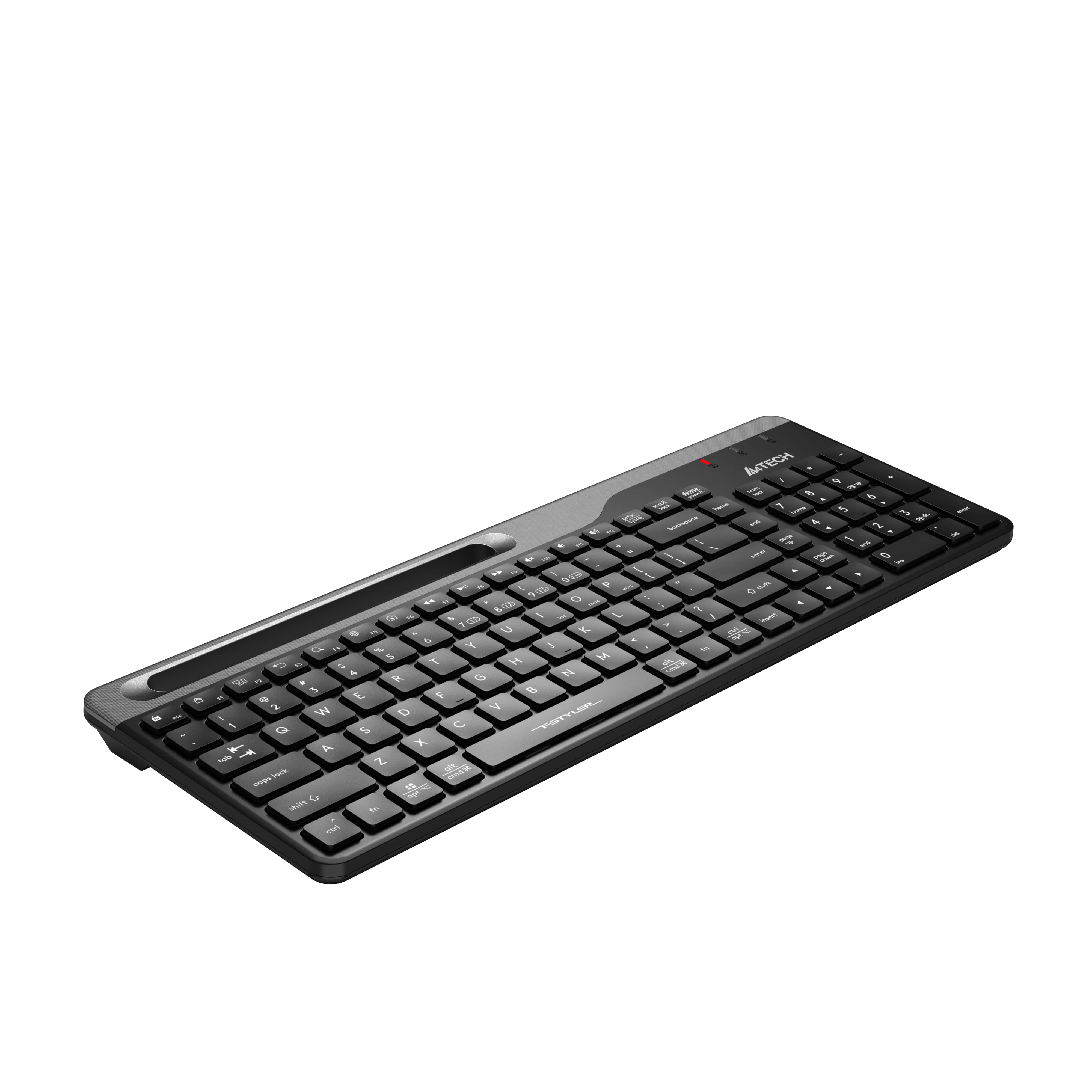 A4Tech FBK25 QuietKey Bluetooth & 2.4G Wireless Keyboard with silent keys, slim design, and smooth typing in Pakistan