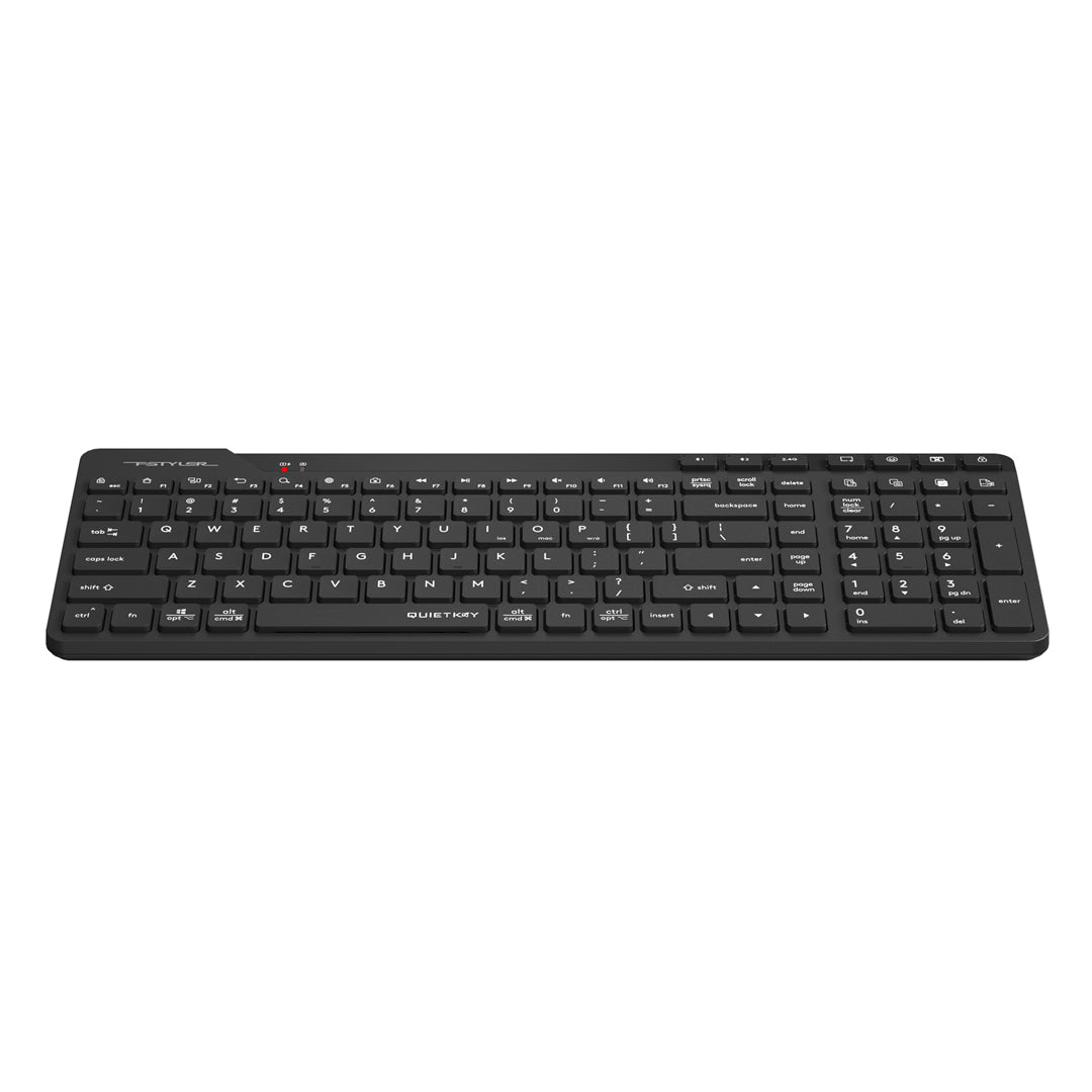 A4Tech FBK27C AS Bluetooth & 2.4G Rechargeable Wireless Keyboard Black Edition with slim design and smooth typing in Pakistan