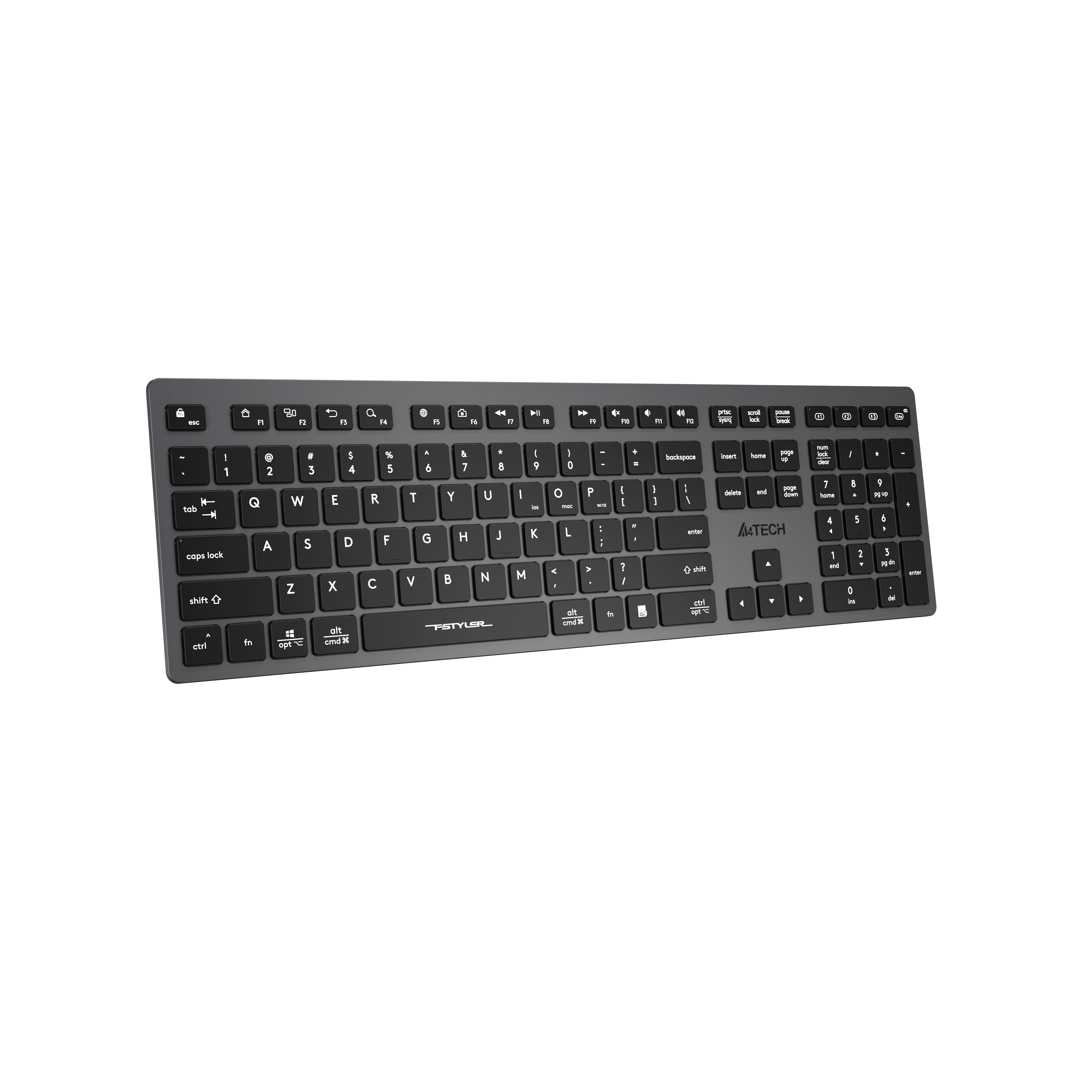 A4Tech FBX50C Bluetooth 2.4G Wireless Keyboard Black. Dual Mode Office Keyboard Price in Pakistan.