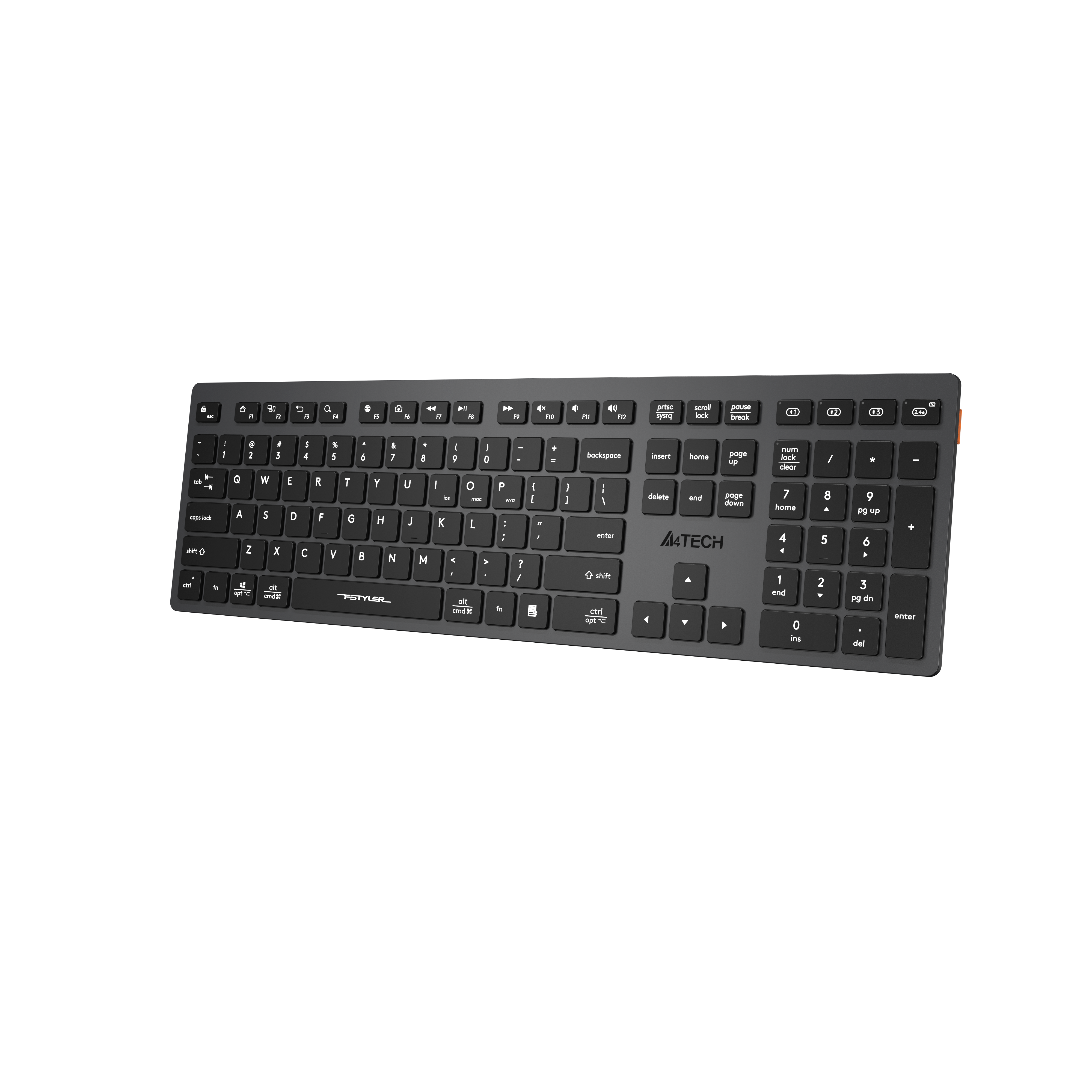 A4Tech FBX50C Bluetooth 2.4G Wireless Keyboard Black. Dual Mode Office Keyboard Price in Pakistan.