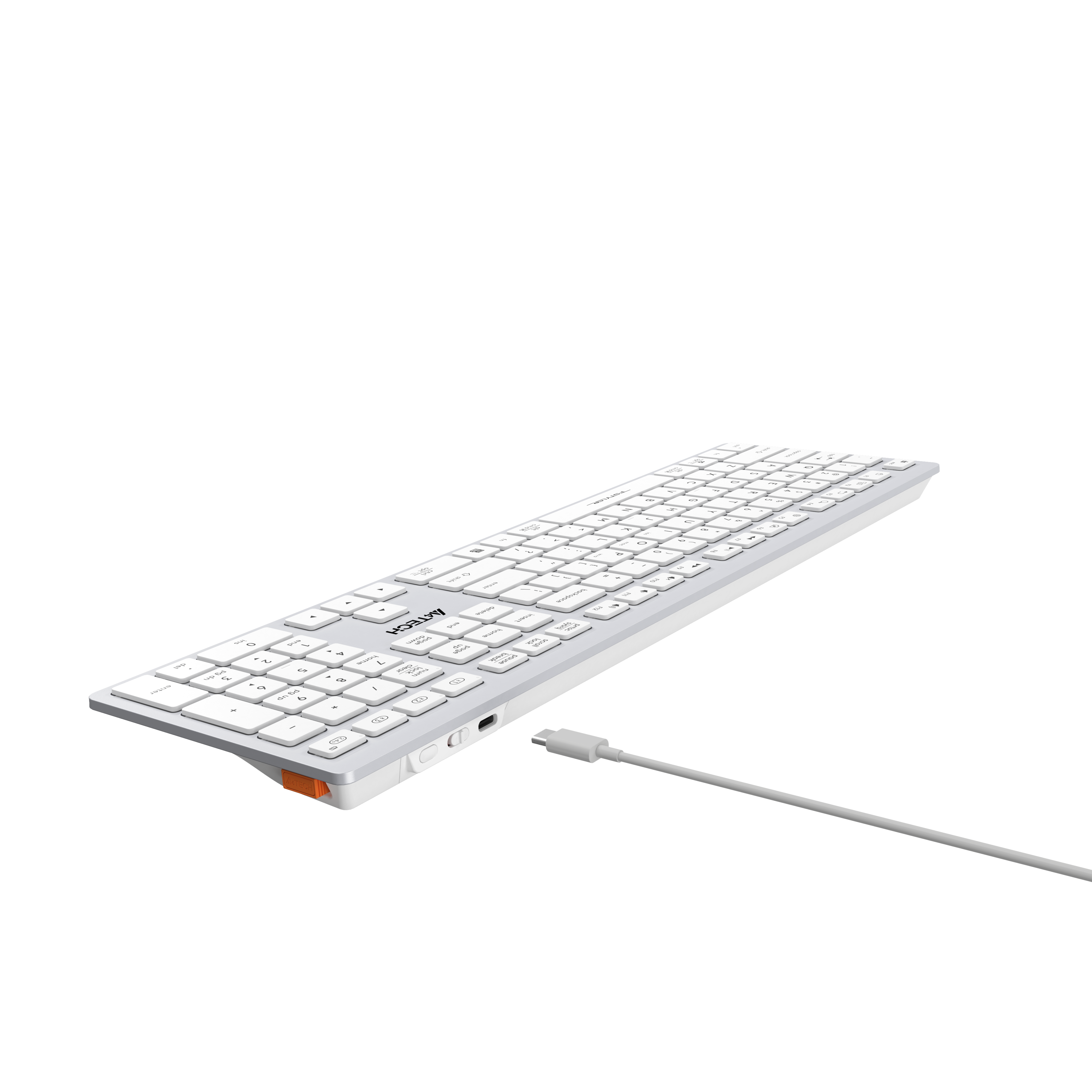 A4Tech FBX50C Bluetooth 2.4G Wireless Keyboard White. Slim Dual Mode Keyboard Price in Pakistan.