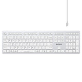 A4Tech FBX50C Bluetooth 2.4G Wireless Keyboard White. Slim Dual Mode Keyboard Price in Pakistan.