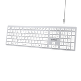 A4Tech FBX50C Bluetooth 2.4G Wireless Keyboard White. Slim Dual Mode Keyboard Price in Pakistan.