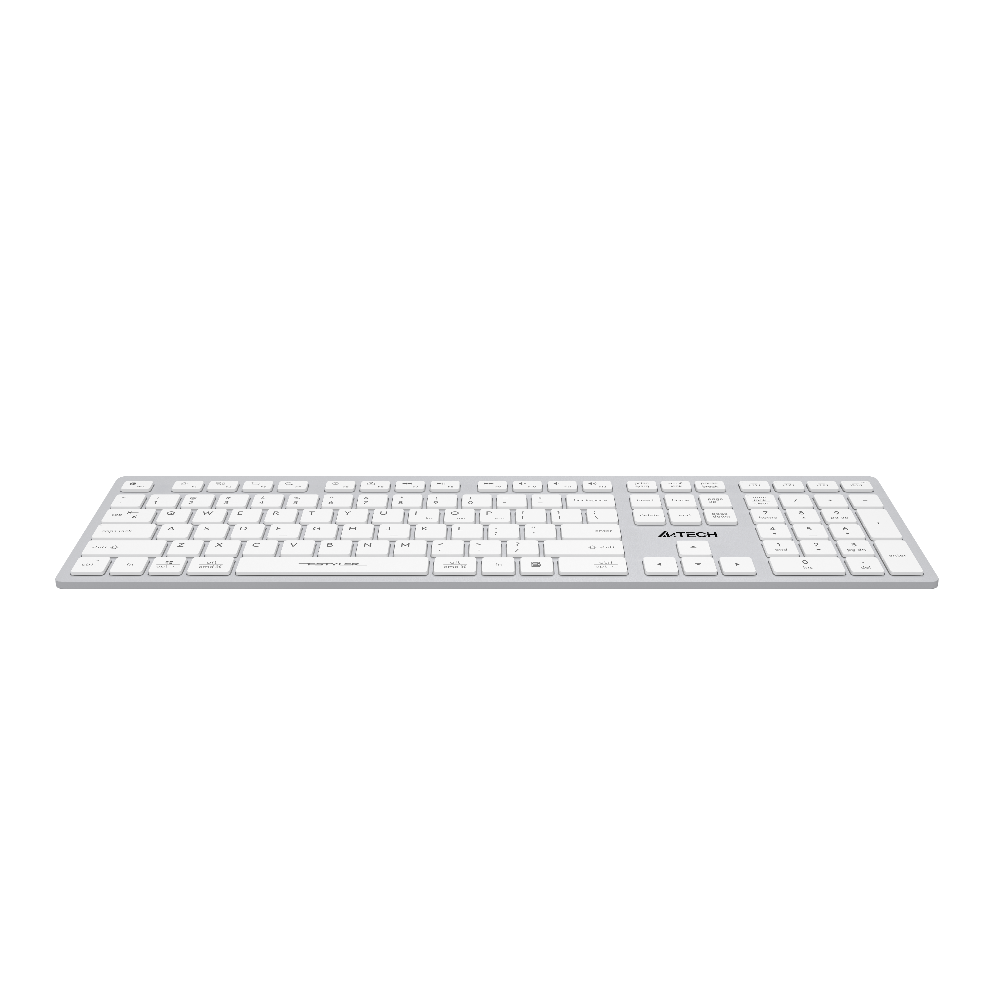 A4Tech FBX50C Bluetooth 2.4G Wireless Keyboard White. Slim Dual Mode Keyboard Price in Pakistan.