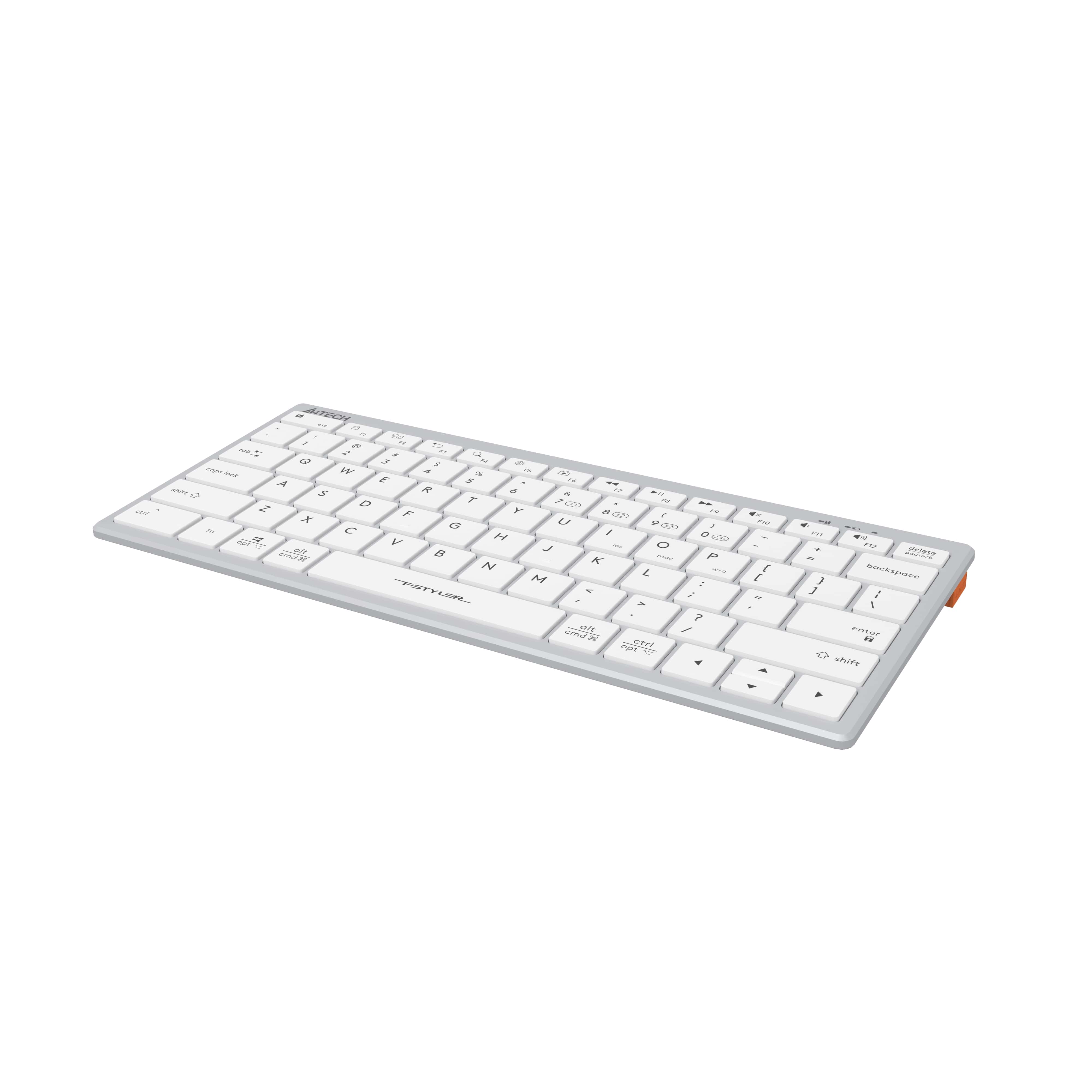 A4Tech FBX51C Bluetooth & 2.4G Wireless Keyboard White with silent keys, elegant design, and seamless typing in Pakistan