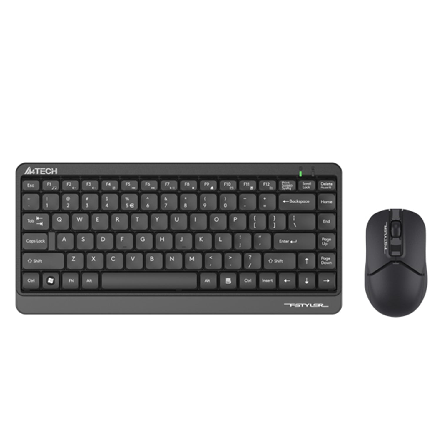 A4Tech FG1112S 2.4G Compact Desktop Set Black with smooth typing, precise mouse, and durable design in Pakistan