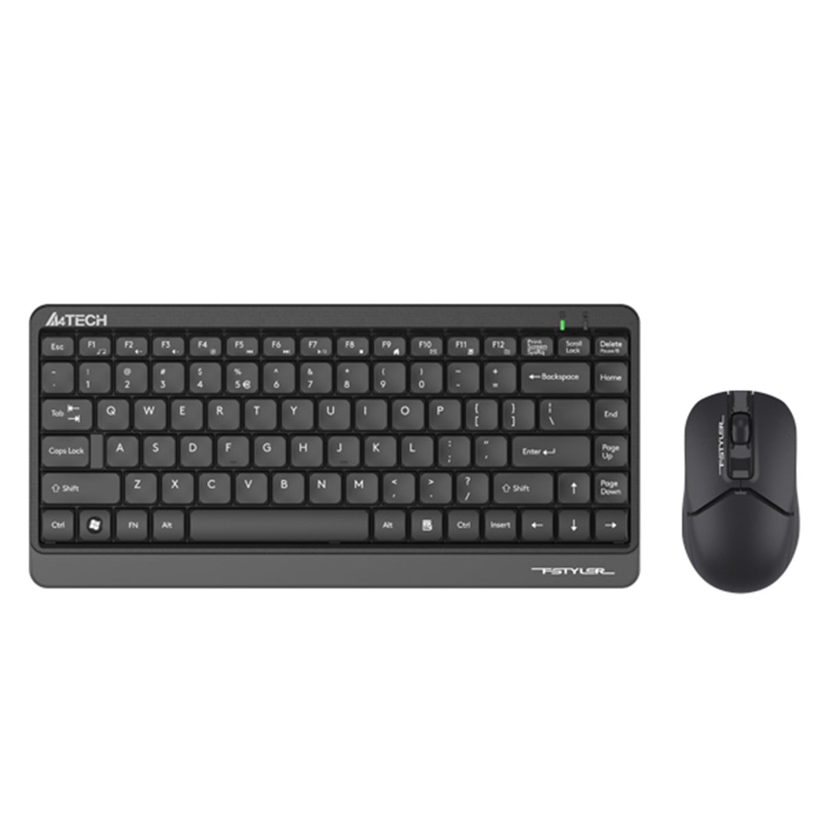 A4Tech FG1112S 2.4G Compact Desktop Set Black with smooth typing, precise mouse, and durable design in Pakistan