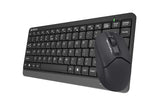 A4Tech FG1112S 2.4G Compact Desktop Set Black with smooth typing, precise mouse, and durable design in Pakistan