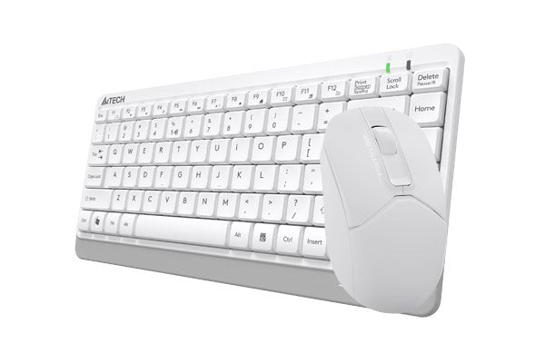 A4Tech FG1112S 2.4G Compact Desktop Set White with quiet keys, an accurate mouse, and an elegant look for users in Pakistan