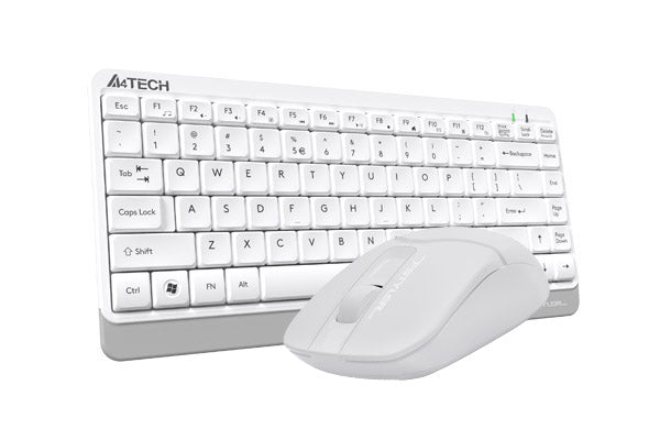 A4Tech FG1112S 2.4G Compact Desktop Set White with quiet keys, an accurate mouse, and an elegant look for users in Pakistan