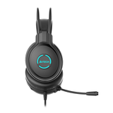 A4Tech FH300U Neon Illuminate USB Stereo Headset with vibrant lighting, clear sound, and noise-canceling mic in Pakistan