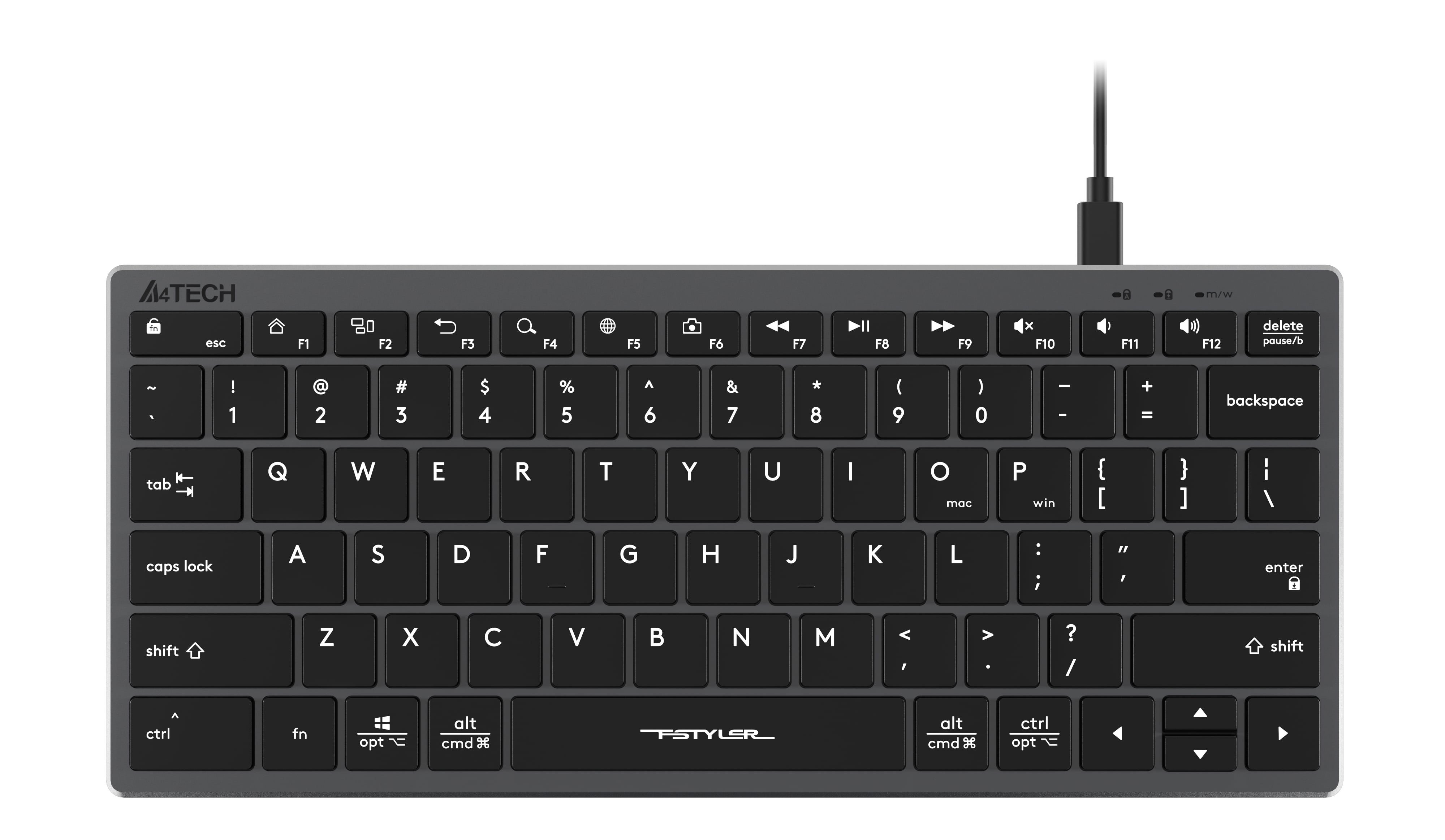 A4Tech FX51 Scissor Switch Compact Keyboard with low-profile keys, smooth typing, and slim design for comfort in Pakistan