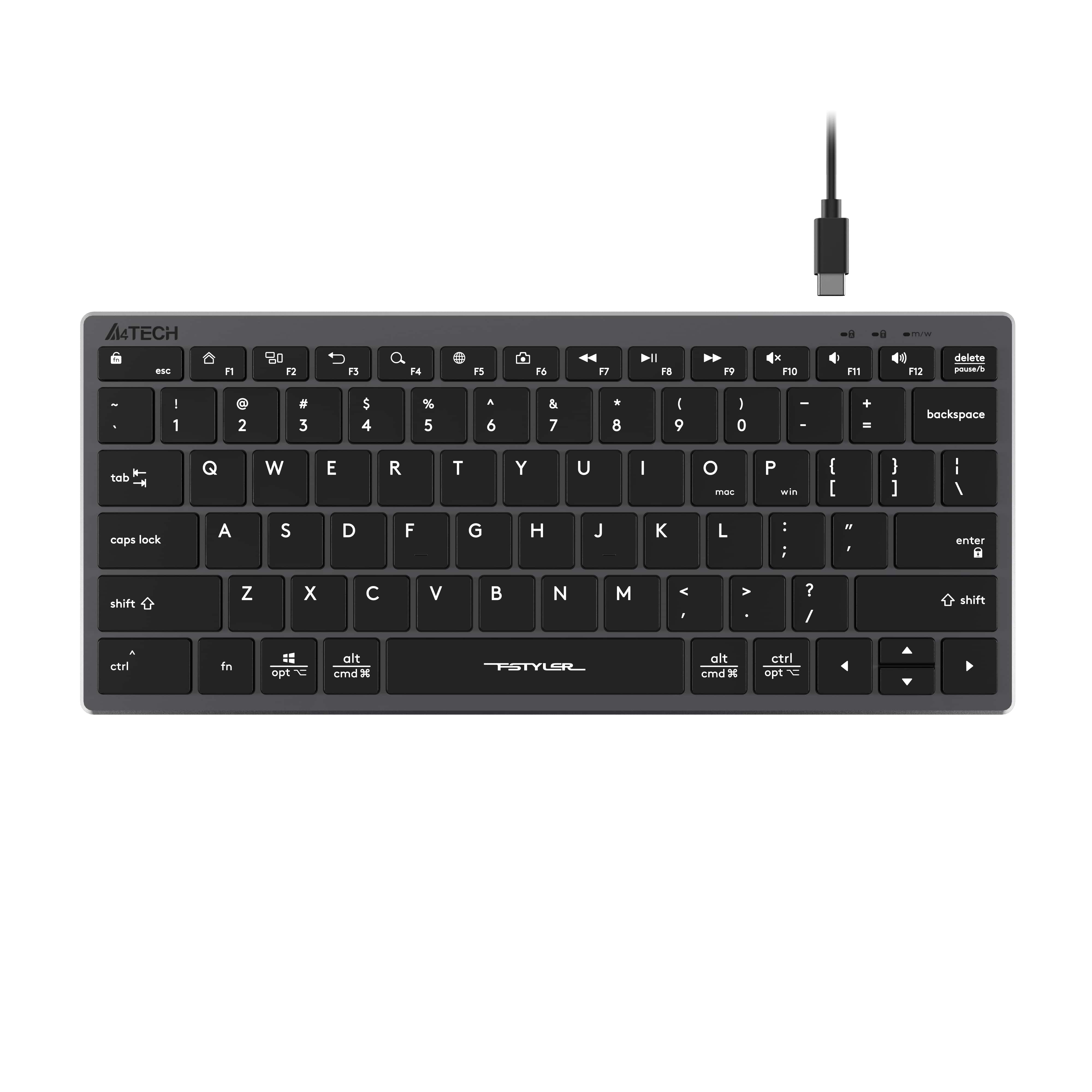 A4Tech FX51 Scissor Switch Compact Keyboard with low-profile keys, smooth typing, and slim design for comfort in Pakistan