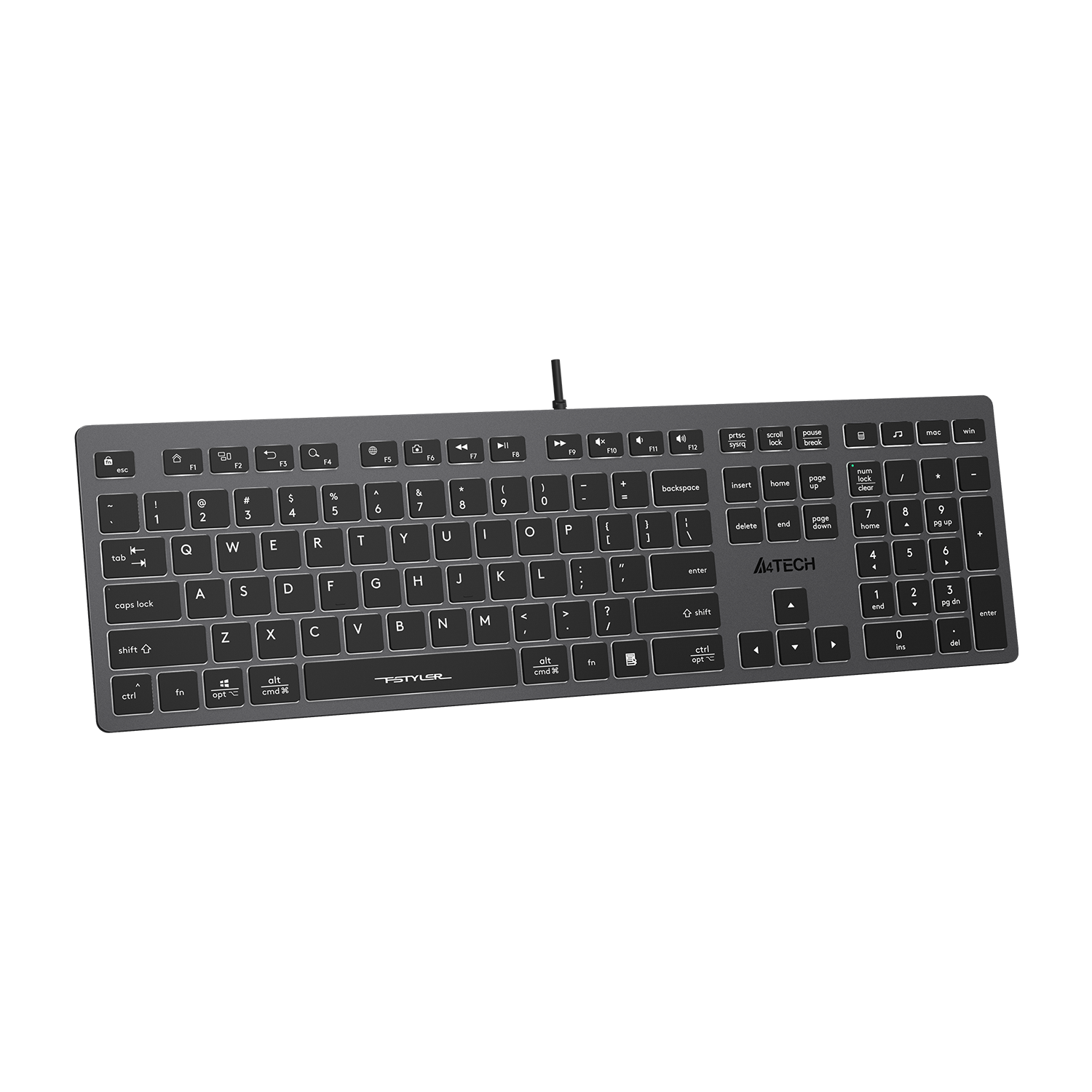 A4Tech FX60 Scissor Switch Backlit Keyboard. Slim Silent Office Keyboard Price in Pakistan.
