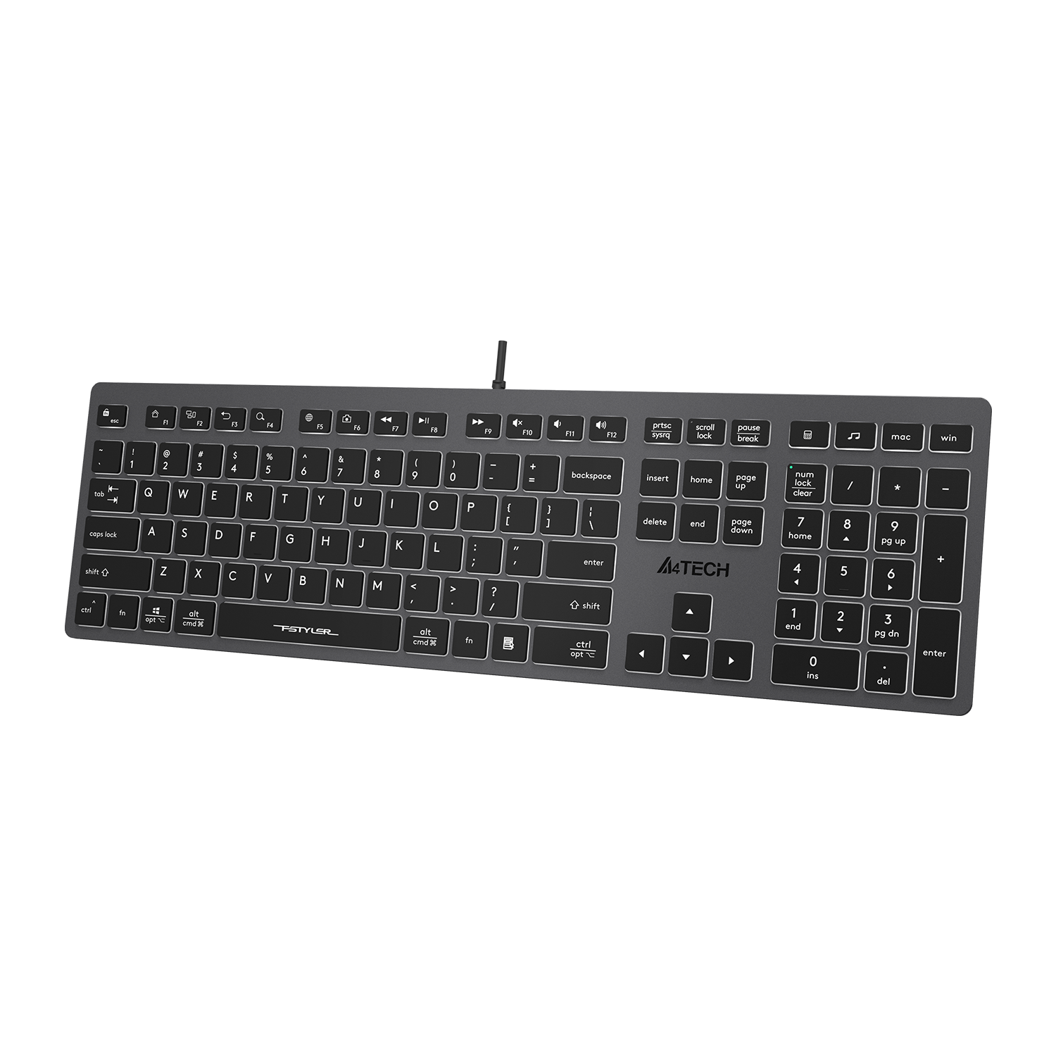 A4Tech FX60 Scissor Switch Backlit Keyboard. Slim Silent Office Keyboard Price in Pakistan.
