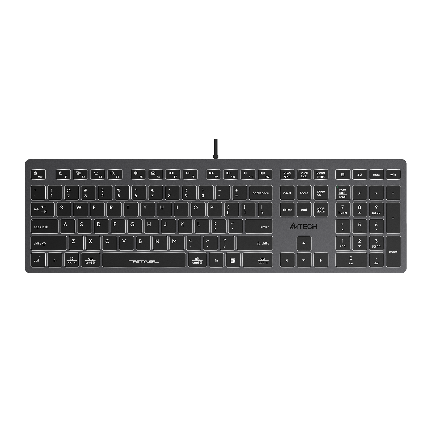 A4Tech FX60 Scissor Switch Backlit Keyboard. Slim Silent Office Keyboard Price in Pakistan.