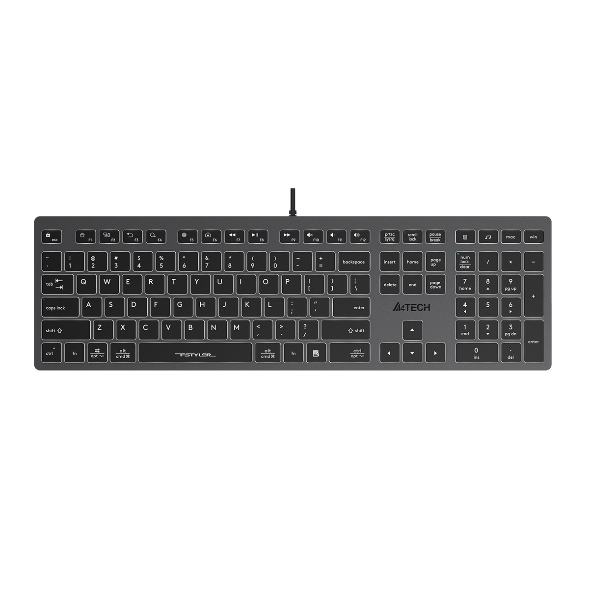 A4Tech FX60 Scissor Switch Backlit Keyboard. Slim Silent Office Keyboard Price in Pakistan.