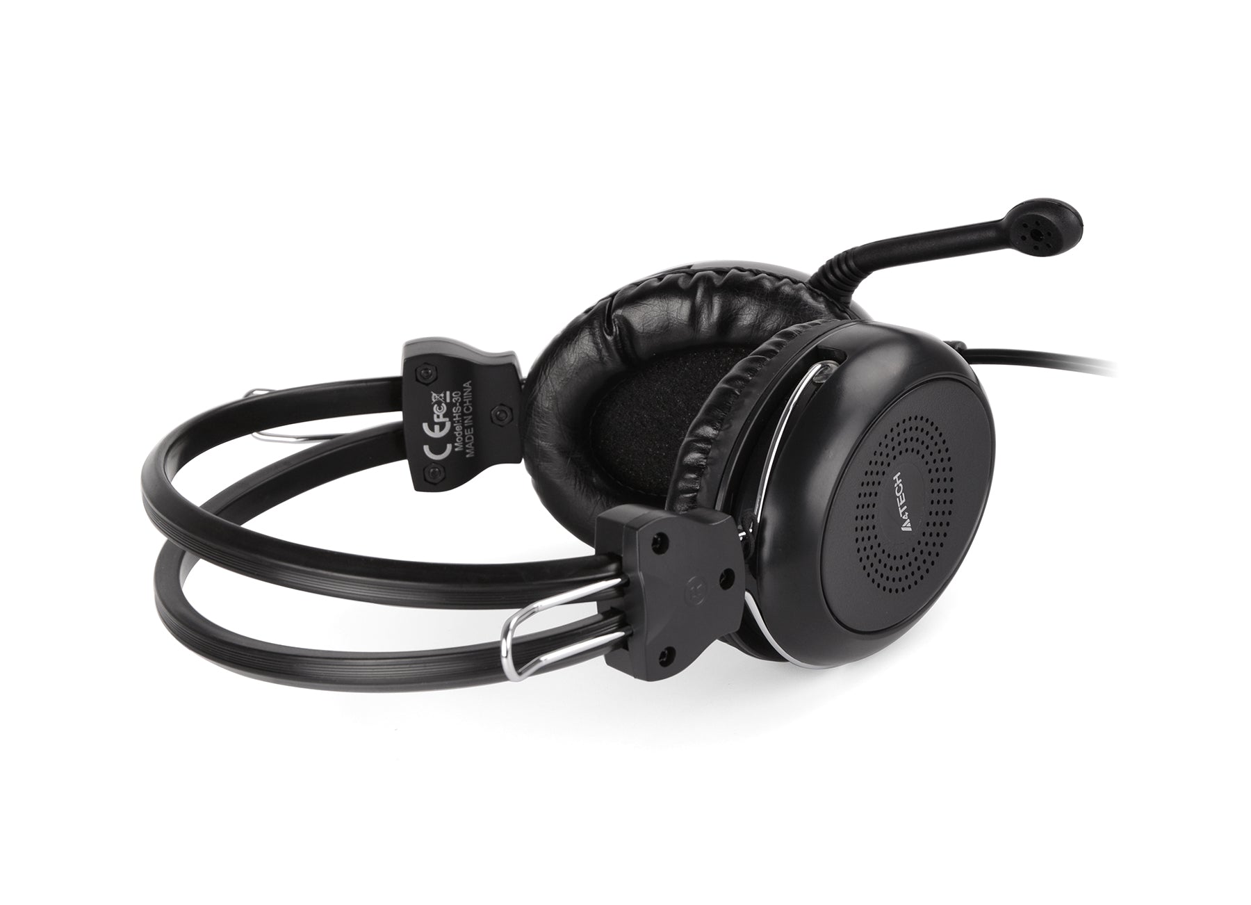 A4Tech HS-30 ComfortFit Stereo Headset with rich sound, adjustable mic, and soft ear cushions for comfortable use in Pakistan