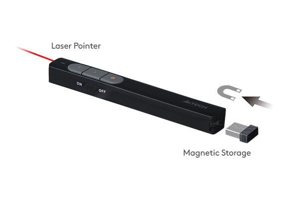 A4Tech LP15 2.4G Wireless Laser Pen with smooth control, long range, and precise presentation performance in Pakistan